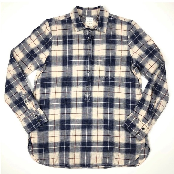 J. Crew Factory  Homespun Popover Plaid Shirt - Picture 1 of 7
